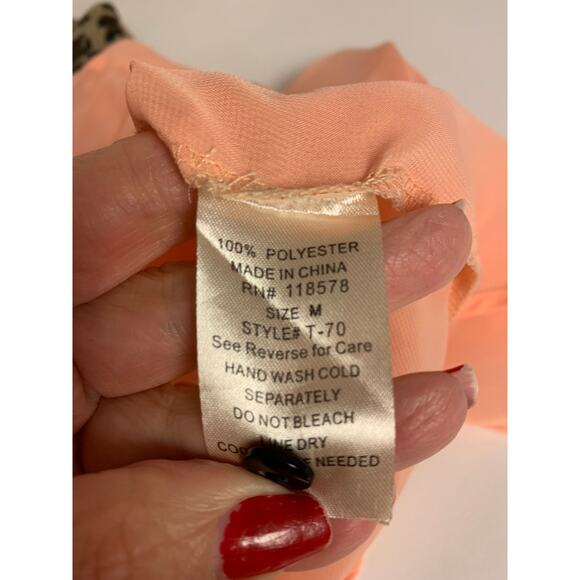 Penelope Blouse Sheer Animal Print Whimsical Feminine Timeless 80s Womens SZ M - Picture 6 of 10